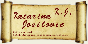 Katarina Jošilović vizit kartica